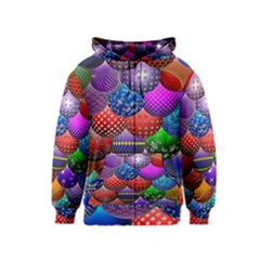 Fun Balls Pattern Colorful And Ornamental Balls Pattern Background Kids  Zipper Hoodie by Nexatart