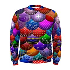 Fun Balls Pattern Colorful And Ornamental Balls Pattern Background Men s Sweatshirt by Nexatart