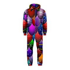 Fun Balls Pattern Colorful And Ornamental Balls Pattern Background Hooded Jumpsuit (kids) by Nexatart