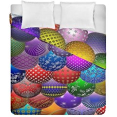 Fun Balls Pattern Colorful And Ornamental Balls Pattern Background Duvet Cover Double Side (california King Size) by Nexatart