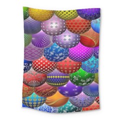 Fun Balls Pattern Colorful And Ornamental Balls Pattern Background Medium Tapestry