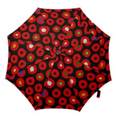 Polka Dot Texture Digitally Created Abstract Polka Dot Design Hook Handle Umbrellas (small) by Nexatart