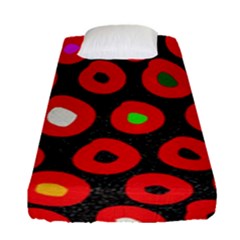 Polka Dot Texture Digitally Created Abstract Polka Dot Design Fitted Sheet (single Size) by Nexatart