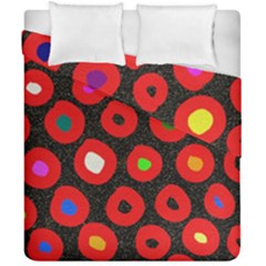 Polka Dot Texture Digitally Created Abstract Polka Dot Design Duvet Cover Double Side (california King Size) by Nexatart