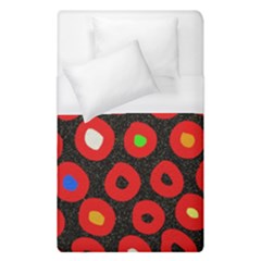 Polka Dot Texture Digitally Created Abstract Polka Dot Design Duvet Cover (single Size) by Nexatart