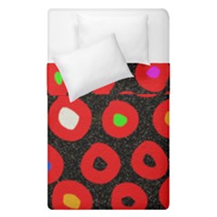 Polka Dot Texture Digitally Created Abstract Polka Dot Design Duvet Cover Double Side (single Size) by Nexatart