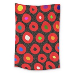 Polka Dot Texture Digitally Created Abstract Polka Dot Design Large Tapestry