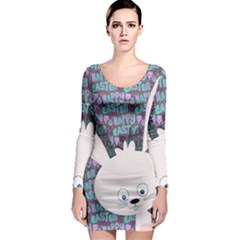 Easter Bunny  Long Sleeve Bodycon Dress by Valentinaart