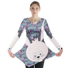 Easter Bunny  Long Sleeve Tunic  by Valentinaart