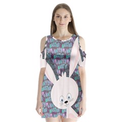 Easter Bunny  Shoulder Cutout Velvet  One Piece