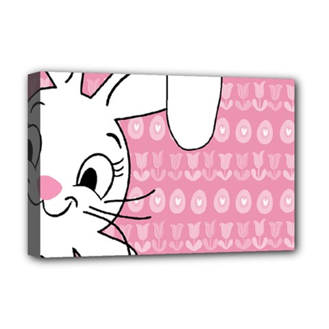 Easter Bunny  Deluxe Canvas 18  X 12   by Valentinaart