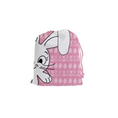 Easter Bunny  Drawstring Pouches (small)  by Valentinaart