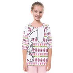 Easter Bunny  Kids  Quarter Sleeve Raglan Tee