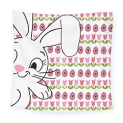 Easter Bunny  Square Tapestry (large)