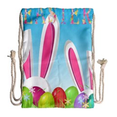 Easter Bunny  Drawstring Bag (large) by Valentinaart