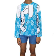 Easter Bunny  Kids  Long Sleeve Swimwear by Valentinaart