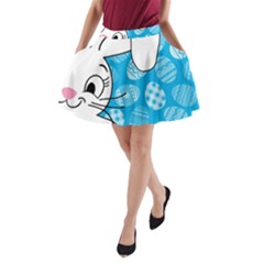 Easter Bunny  A-line Pocket Skirt by Valentinaart