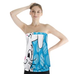 Easter Bunny  Strapless Top by Valentinaart