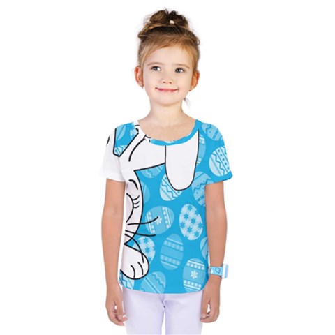 Easter Bunny  Kids  One Piece Tee by Valentinaart