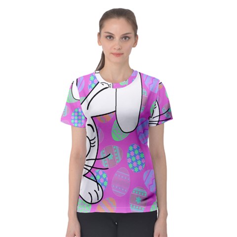 Easter Bunny  Women s Sport Mesh Tee by Valentinaart