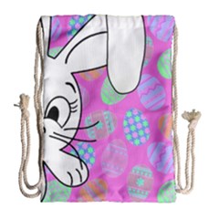 Easter Bunny  Drawstring Bag (large) by Valentinaart