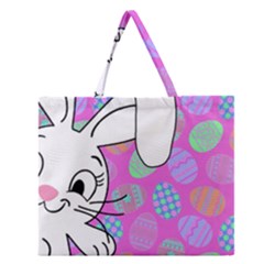 Easter Bunny  Zipper Large Tote Bag by Valentinaart