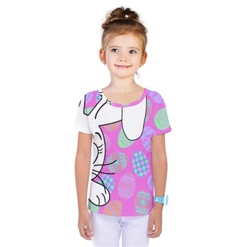 Easter Bunny  Kids  One Piece Tee by Valentinaart