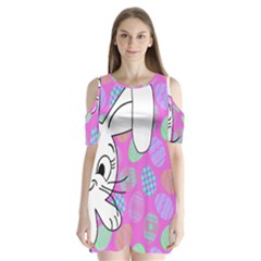 Easter Bunny  Shoulder Cutout Velvet  One Piece by Valentinaart