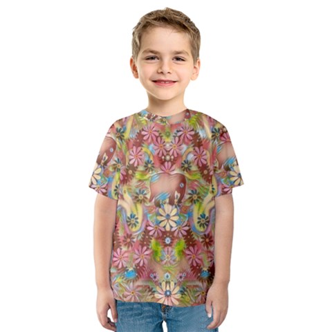 Jungle Life And Paradise Apples Kids  Sport Mesh Tee by pepitasart