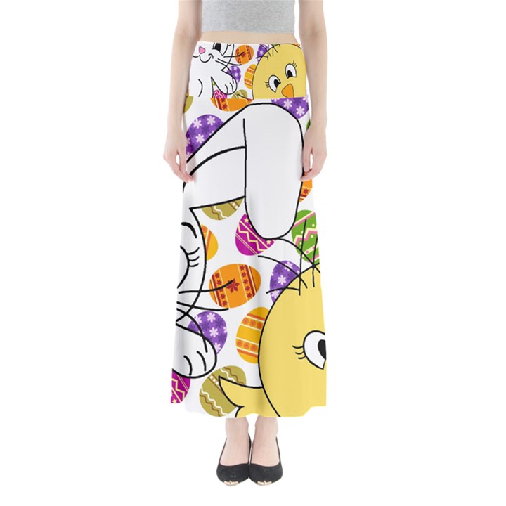 Easter bunny and chick  Maxi Skirts