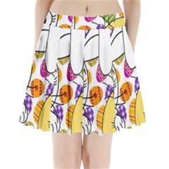 Easter Bunny And Chick  Pleated Mini Skirt by Valentinaart