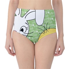 Easter Bunny And Chick  High-waist Bikini Bottoms by Valentinaart