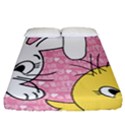 Easter bunny and chick  Fitted Sheet (California King Size) View1