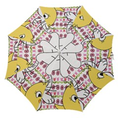 Easter Bunny And Chick  Straight Umbrellas by Valentinaart