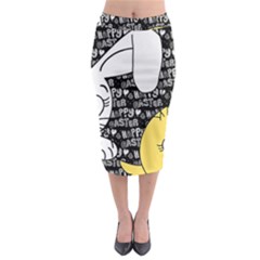 Easter Bunny And Chick  Midi Pencil Skirt by Valentinaart