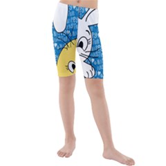 Easter Bunny And Chick  Kids  Mid Length Swim Shorts by Valentinaart