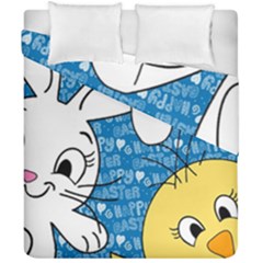 Easter Bunny And Chick  Duvet Cover Double Side (california King Size)