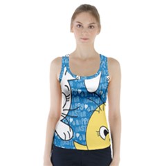 Easter Bunny And Chick  Racer Back Sports Top by Valentinaart