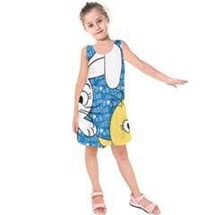 Easter Bunny And Chick  Kids  Sleeveless Dress