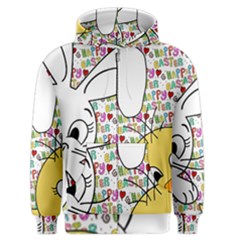 Easter Bunny And Chick  Men s Zipper Hoodie by Valentinaart