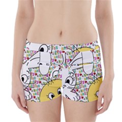 Easter Bunny And Chick  Boyleg Bikini Wrap Bottoms by Valentinaart