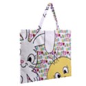 Easter bunny and chick  Zipper Large Tote Bag View2