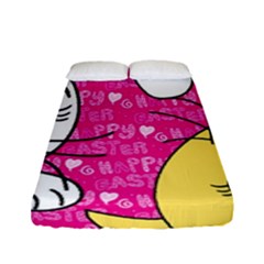 Easter Bunny And Chick  Fitted Sheet (full/ Double Size)