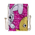 Easter bunny and chick  Drawstring Bag (Small) View2