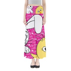 Easter Bunny And Chick  Maxi Skirts by Valentinaart