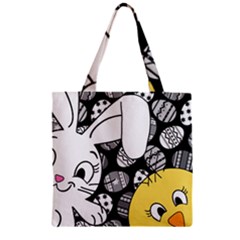 Easter Bunny And Chick  Zipper Grocery Tote Bag by Valentinaart