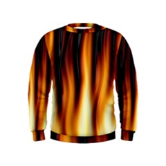 Dark Flame Pattern Kids  Sweatshirt by Nexatart