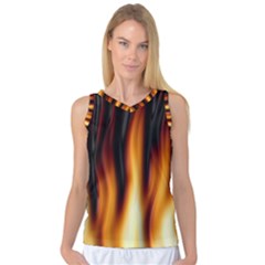 Dark Flame Pattern Women s Basketball Tank Top by Nexatart