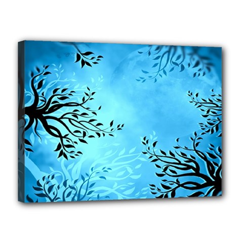 Blue Night Portrait Background Canvas 16  X 12  by Nexatart