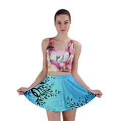 Blue Night Portrait Background Mini Skirt by Nexatart